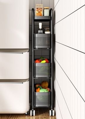 quality  Pull Out Gap Storage Rack No Installation Required Side Fridge Storage Rack factory