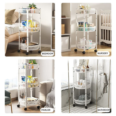 quality  3 Layers Household Storage Racks Rotating Kitchen Shelf For Vegetables Fruits factory