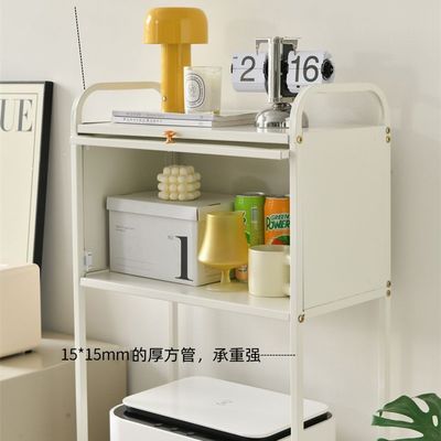 No Installation Vacuum Cleaner Storage Rack Portable Side Table With Drawers 51cm*65cm