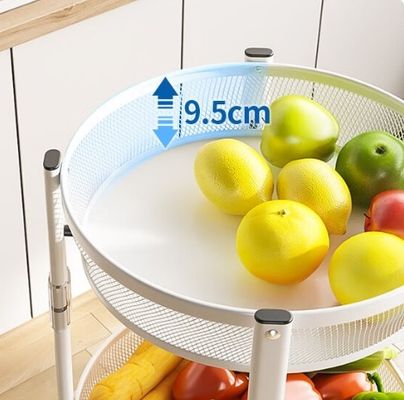 No Installation Rotating Kitchen Storage Rack Foldable Shelf Anti Rust For High Humidity Environment