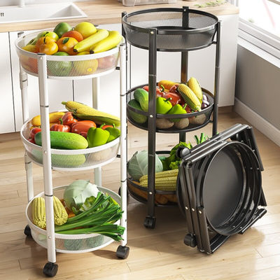 Customizable LOGO Rotating Vegetable Rack  Mini Size ≤40cm For Narrow Kitchen Aisles In Compact Residences
