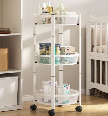 3 Layers Household Storage Racks Rotating Kitchen Shelf For Vegetables Fruits