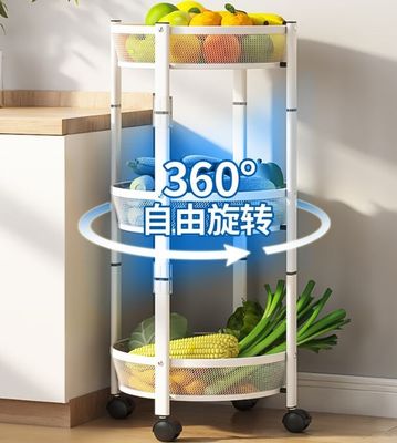 Anti Tipping Lock Rotating Storage Rack Multi Functional Carbon Steel Folding Storage Rack