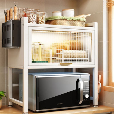 100kg Load Bearing Microwave Oven Rack Free Up Countertop  For Household