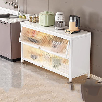 Dual Storage Movable Kitchen Work Station Household Carbon Steel For Cutting Vegetables