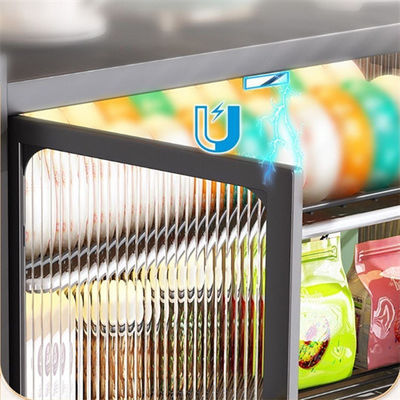 Carbon Steel Telescopic Microwave Oven Rack 100kg Load Bearing Dust Proof And Moisture Proof
