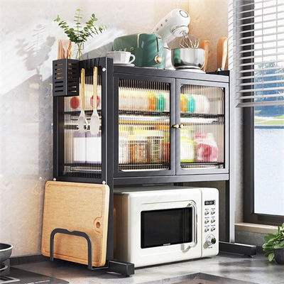 OEM Multi Functional Storage Microwave Safe Metal Rack  Six Sided Sealed Expand 2㎡ Kitchen Space