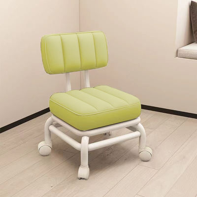Customizable Soft Padded Short Stool With Back Support 100kg Weighing Capacity