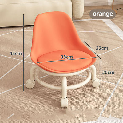 OEM/ODM Low Stool With Back  For Children'S Rotating Leather Low Rolling Stool