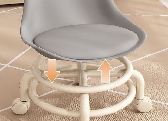 Detachable Seat Cushion Low Rolling Stool With Backrest Four Corner Base For Child'S Healthy Sitting Posture