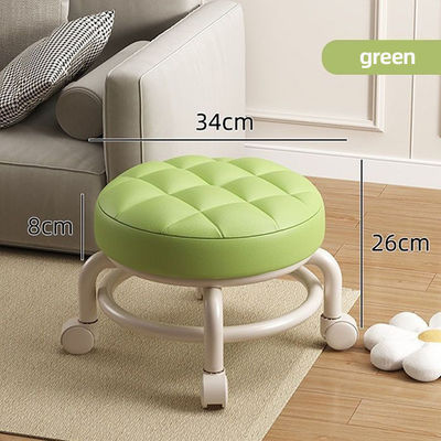 Compact And Space Saving Round Low Stool  26*34cm Soft Padded Seat