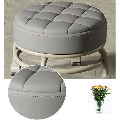 360° Rotating Pulley Low Stool With Wheels Smooth Movement For Entrance Halls Wardrobes And Bedrooms