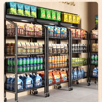 Multi Level Snack Display Shelf For Popular Snacks At Convenience Stores And Cash Registers