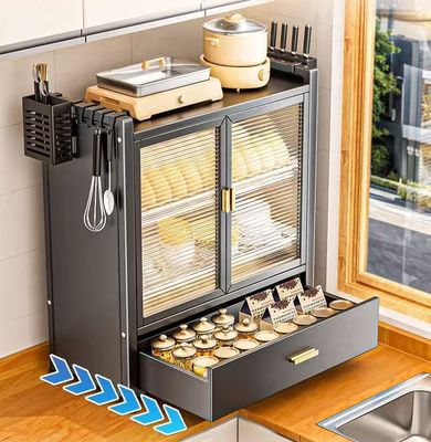 Multi Functional Movable Kitchen Work Station Thickened Carbon Steel Multi Layer