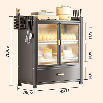 Multi Functional Kitchen Mobile Storage Cabinet Anti Rust Treatment For Damp Environments And Resistant