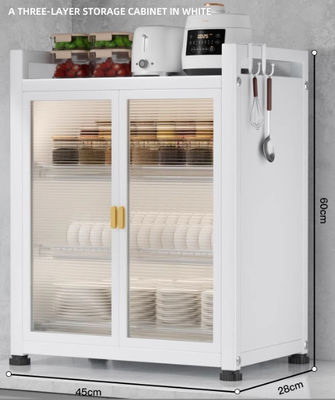 Detachable Draining Tray Kitchen Dish Cabinet Inhibits Bacterial Growth Dish Pantry Cabinet