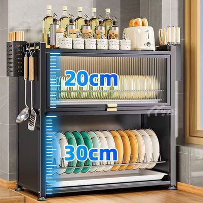 Household Bowl Plate And Tableware Kitchen Storage Cabinet For Layered Storage Saving 60% Space