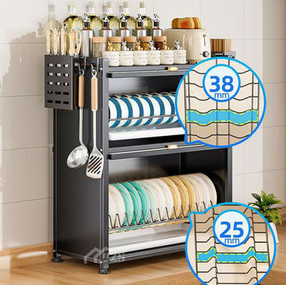 Detachable Draining Tray Kitchen Dish Cabinet Inhibits Bacterial Growth Dish Pantry Cabinet