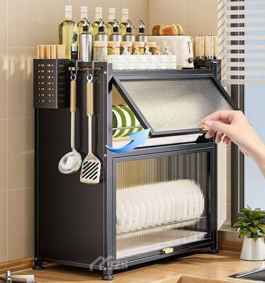 Estantes de almacenamiento de acero al carbono para cuencos y platos para el suelo de la cocina