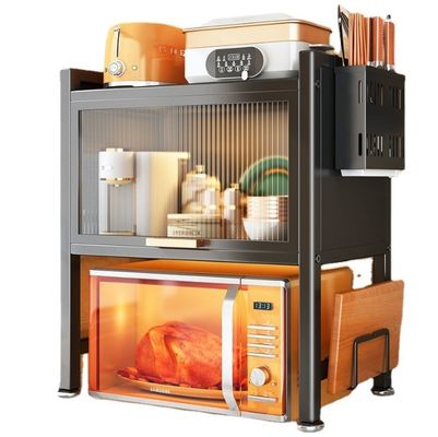 Retractable Microwave Oven Shelf  For Storing Kitchenware Countertop