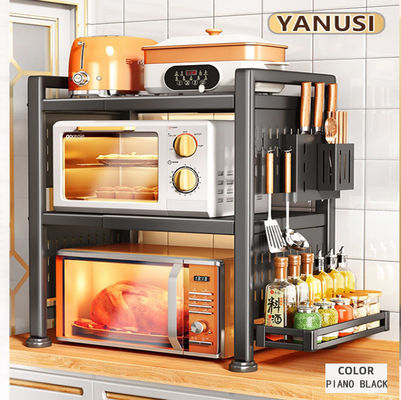 Carbon Steel Telescopic Microwave Oven Rack 100kg Load Bearing Dust Proof And Moisture Proof
