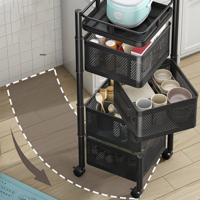 360 Degree Rotating Shelf  Rust Proof And Durable Rotating Veg Rack Raised Design