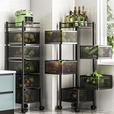 360 Degree Rotating Shelf  Rust Proof And Durable Rotating Veg Rack Raised Design