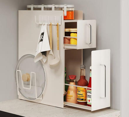 High Appearance Level Mark Pull Out Counter Top Storage Box