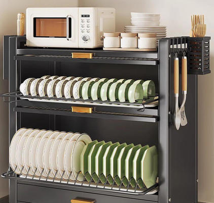 Thickened Large Capacity Kitchen Storage Rack With 19.5cm Layer Spacing For Tableware Storage