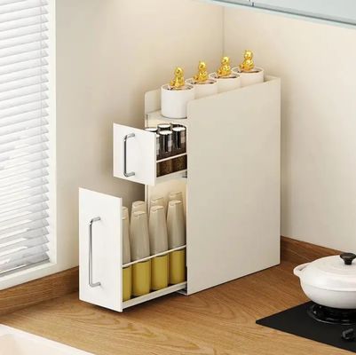 Stainless Steel Dustproof Countertop Storage Rack with 2 Layers Vertical Storage for Multi-Scene Use