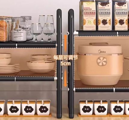 Under-Sink Storage Rack with Telescopic Range 50-86cm and 5cm Adjustable Layer Height in Scientific 2-layer Design